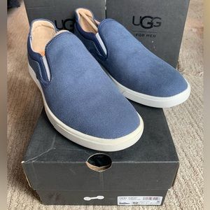 UGG Men’s Mateo canvas slip on sneaker in shipyard blue size 12